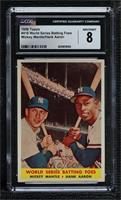 World Series Batting Foes (Mickey Mantle, Hank Aaron) [CGC 8 NM/Mint]